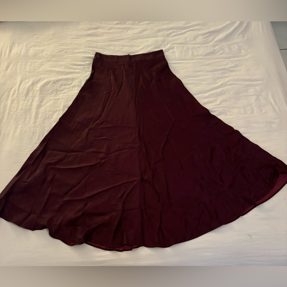 Zara satin effect midi skirt